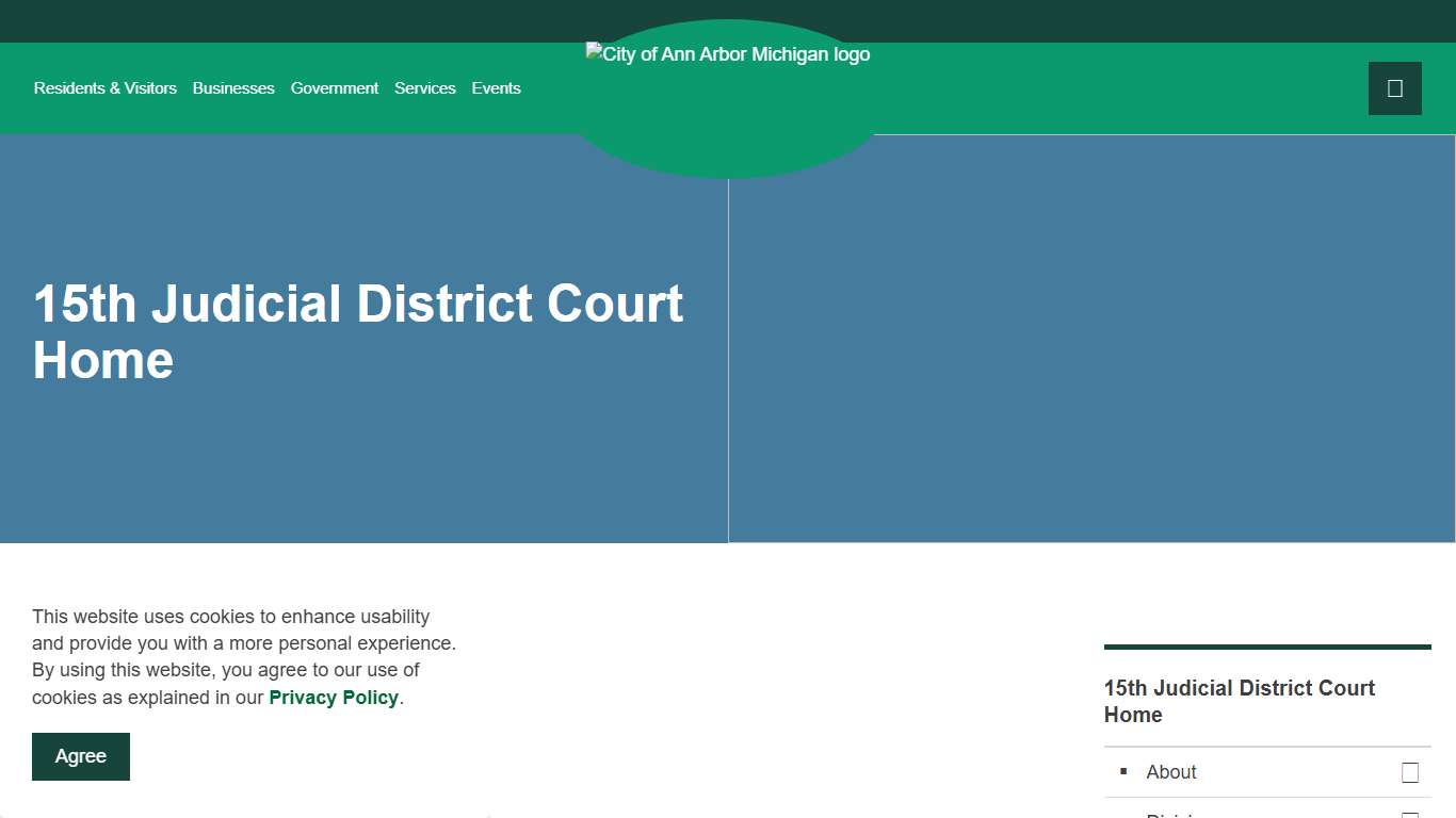 15th Judicial District Court Home | City of Ann Arbor